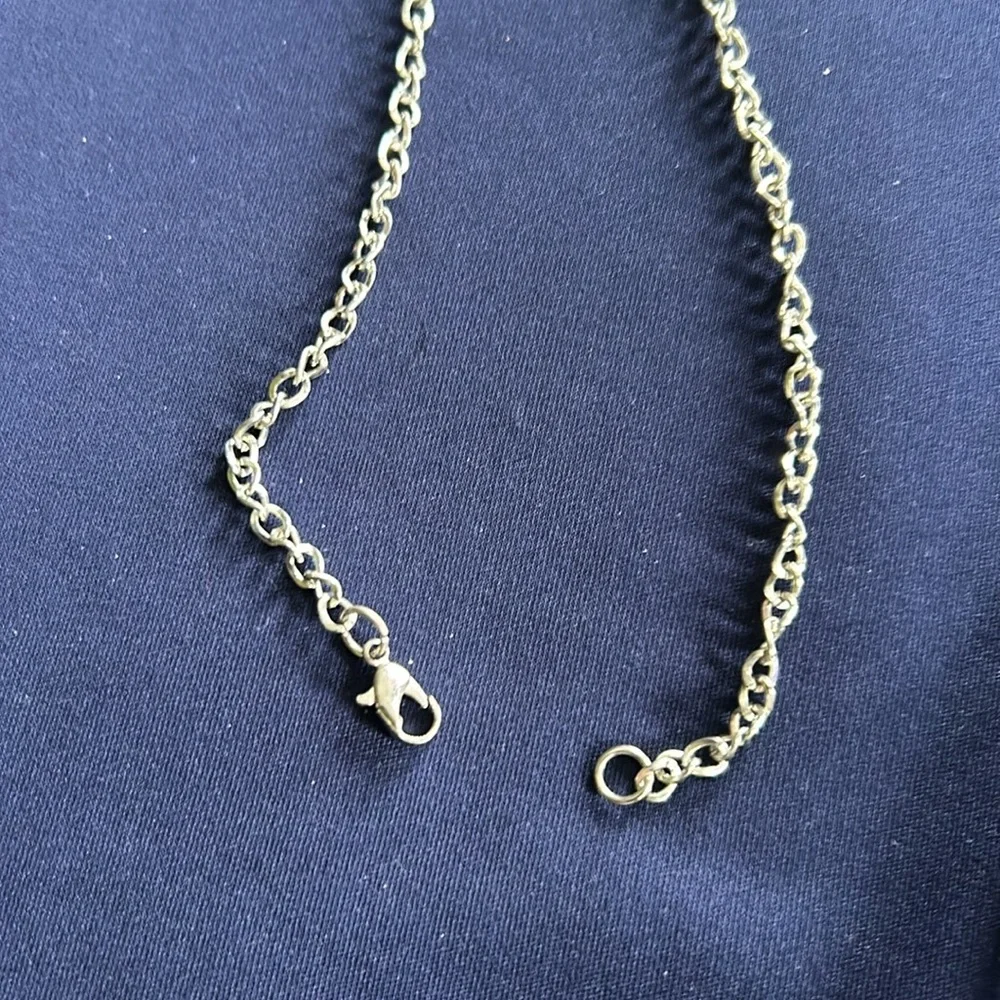 18” silver necklace with charms - Picture 3 of 3